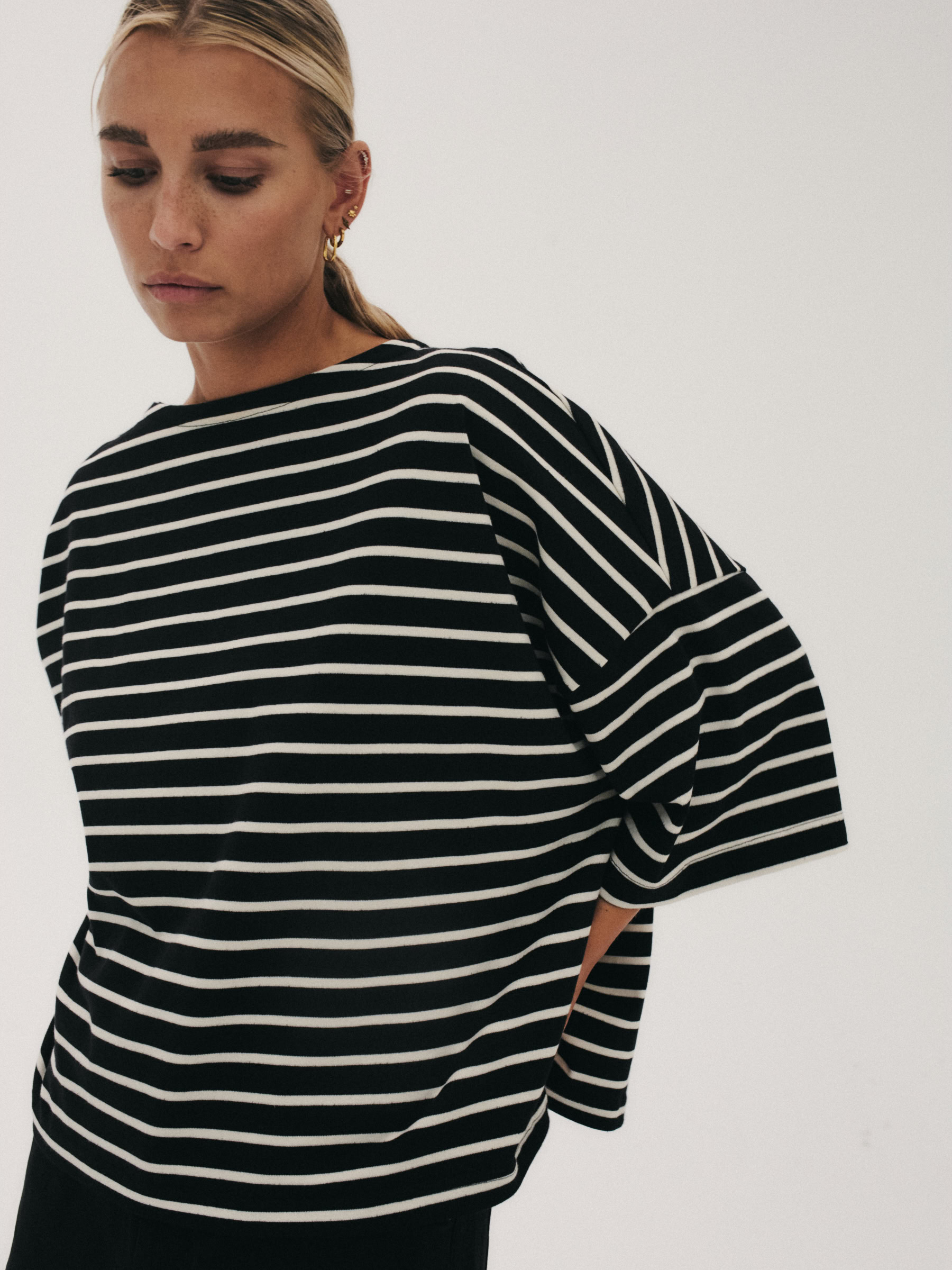 Longsleeve Koai Striped Black Off White 07