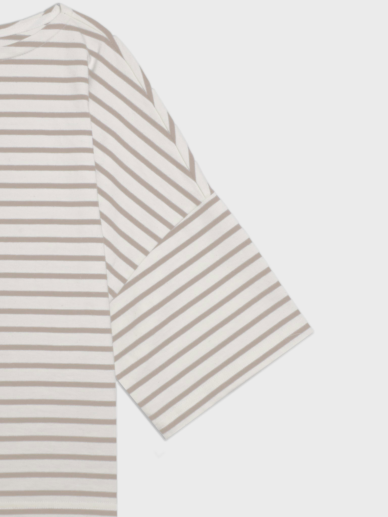 Longsleeve Koai Striped Off White Beige 02