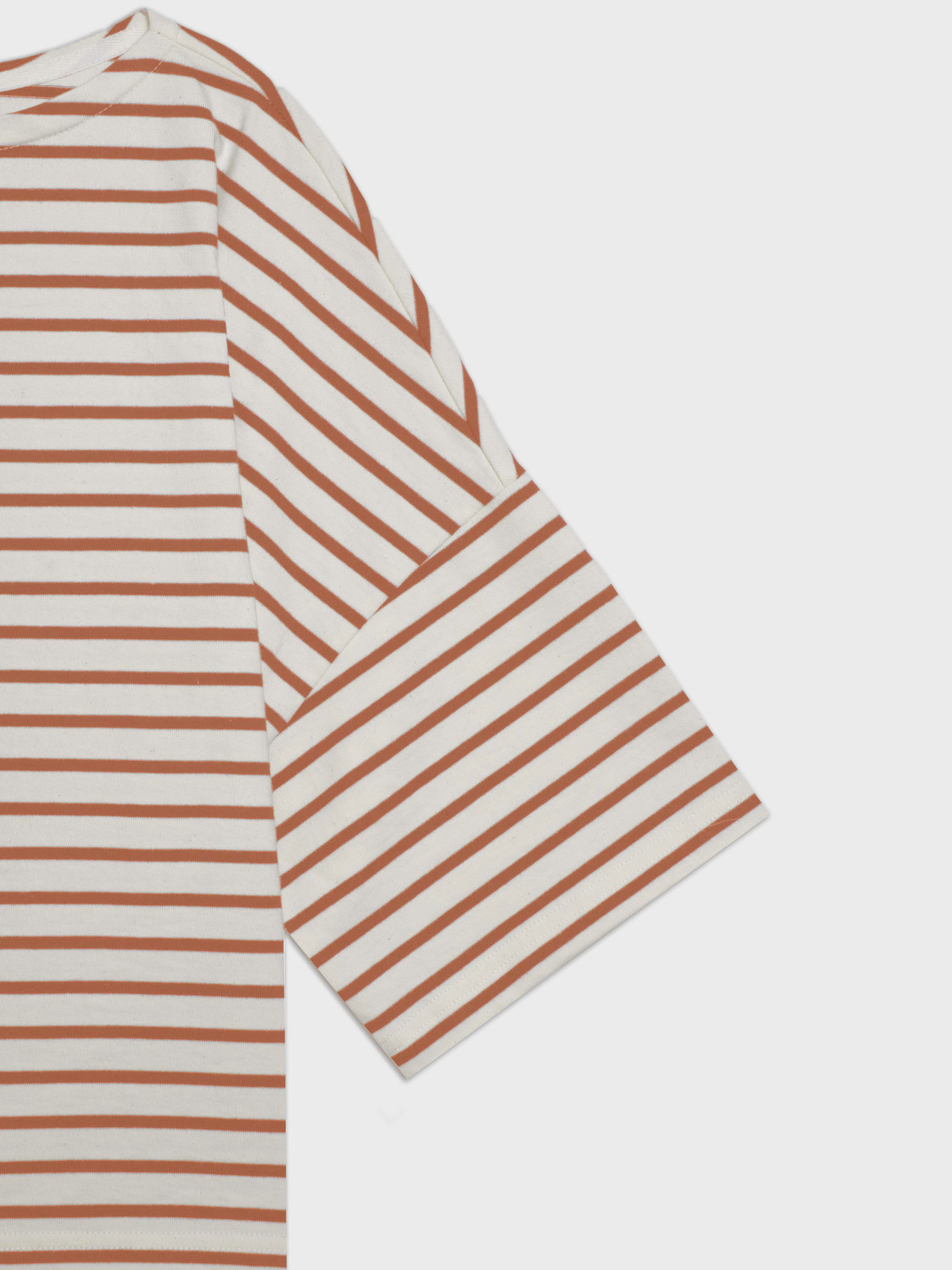 Longsleeve Koai Striped Off White Orange 02