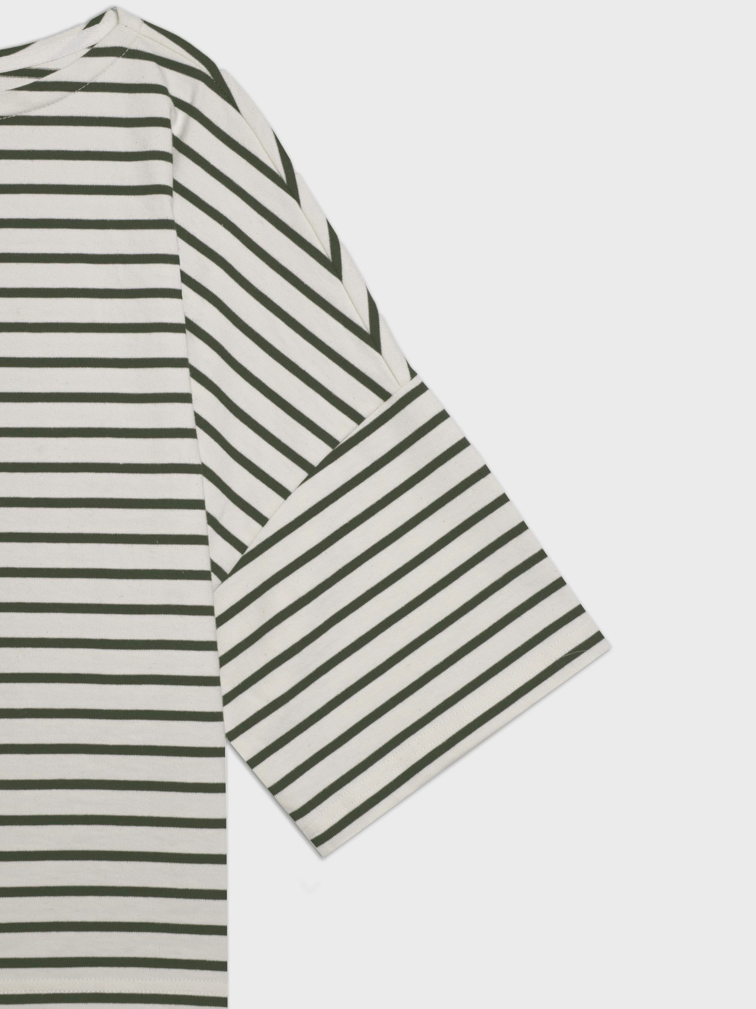 Longsleeve Koai Striped Off White Seaweed Green 02