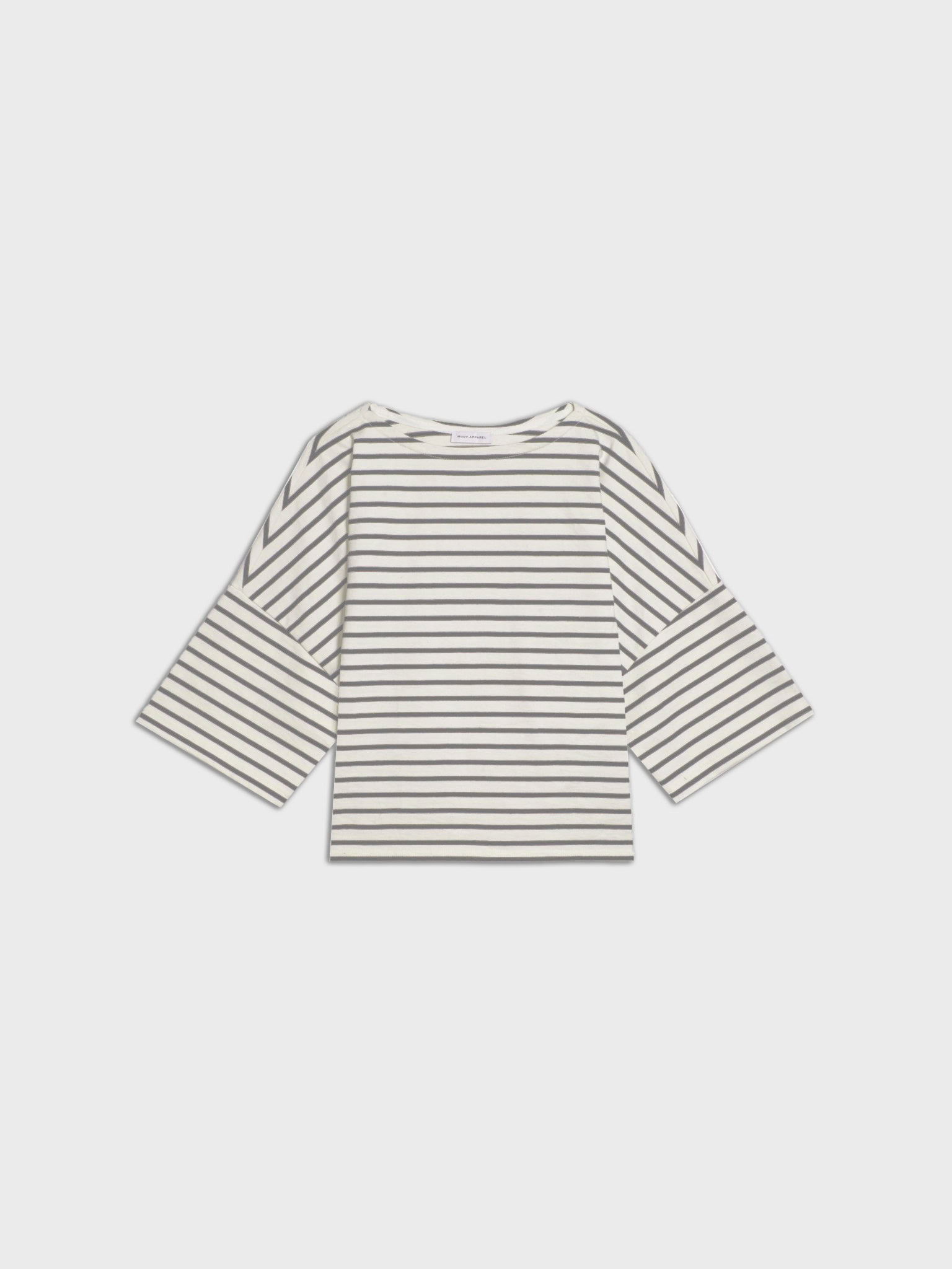 Longsleeve Striped Koai Off White Grey 01