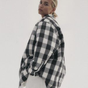 Kurtka Koszulowa Ouate Chequered Off White Black 12