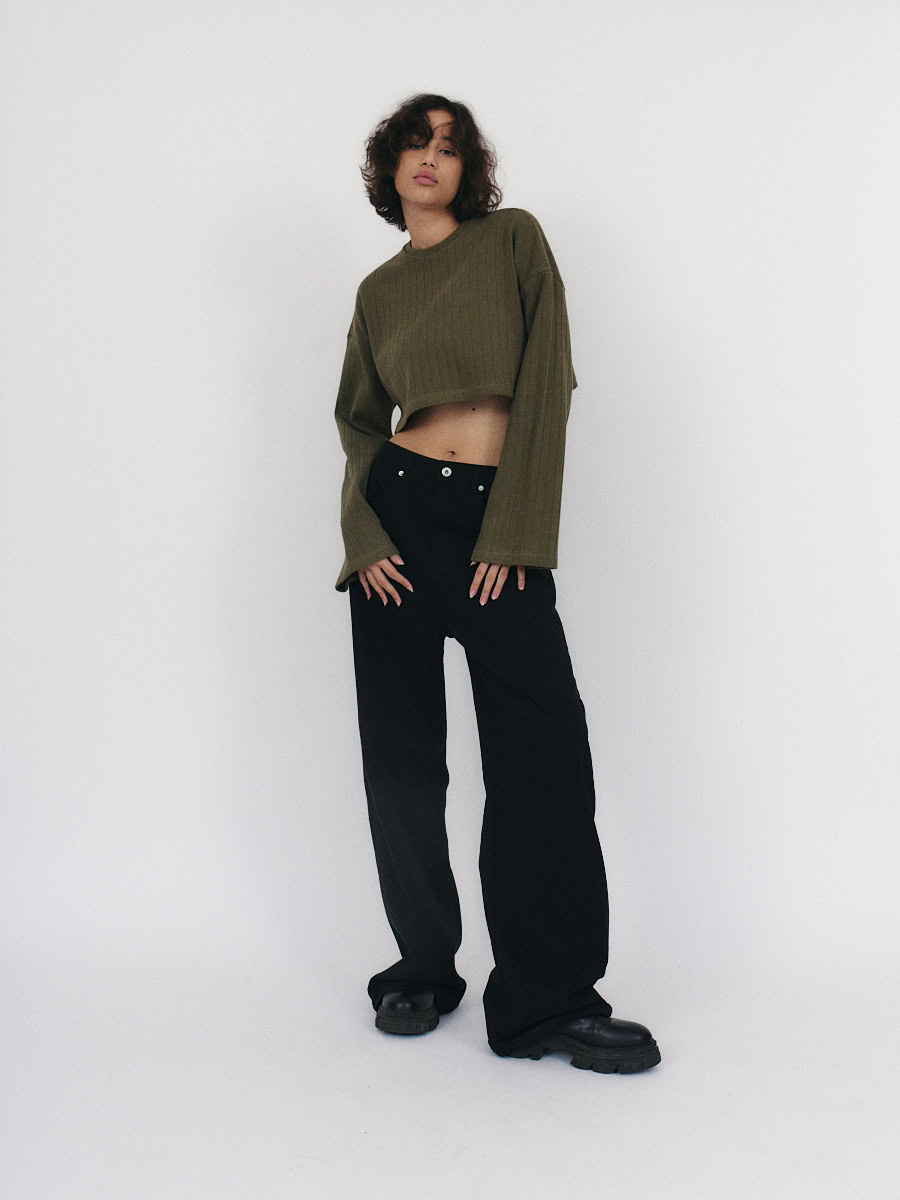 Longsleeve Typu Cropped Faire Avocado 19