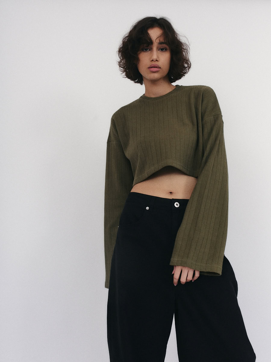 Longsleeve Typu Cropped Faire Avocado 25