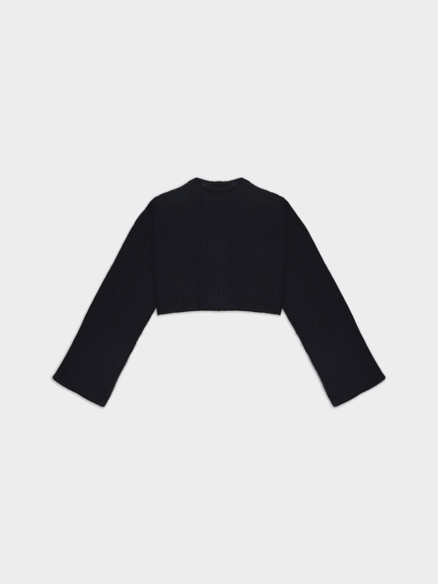 Longsleeve Typu Cropped Faire Black 01