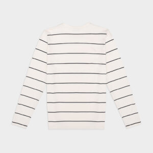 Longsleeve Basic Striped Off White Black 03