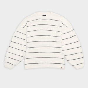 Sweter Conscious Striped Off White Black 01