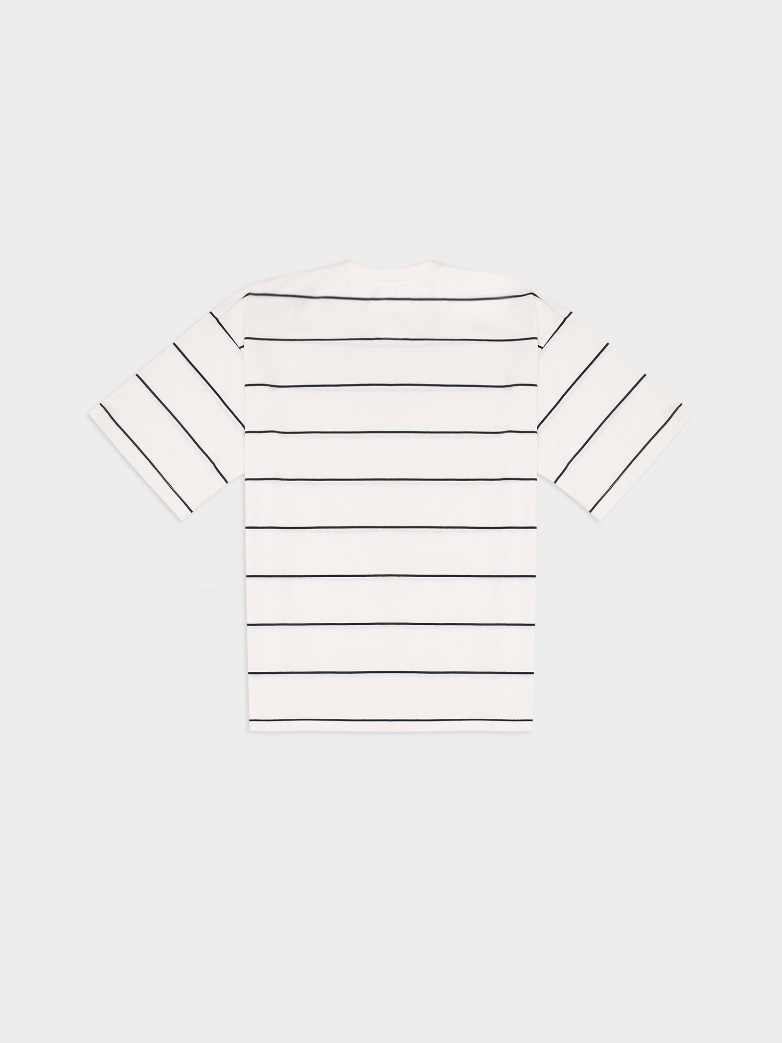 T Shirt Oversize Ready To Wear Striped Off White Black 03